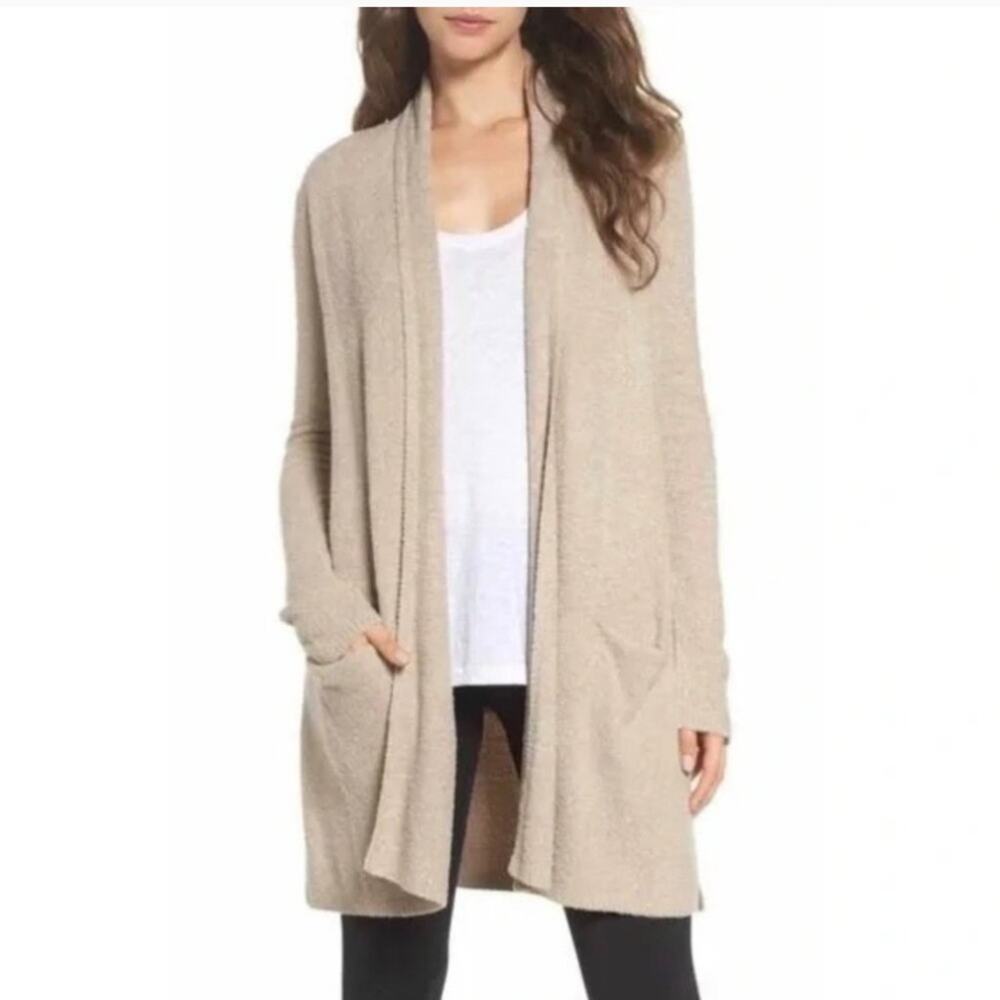 Barefoot Dreams CozyChic Lite Essential Long Cardigan Xsmall Shawl Collar 428